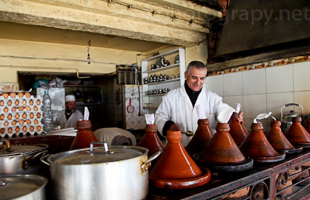 Tangine ready for sale in a mountainside town just thirty minutes outside of Marrakech.