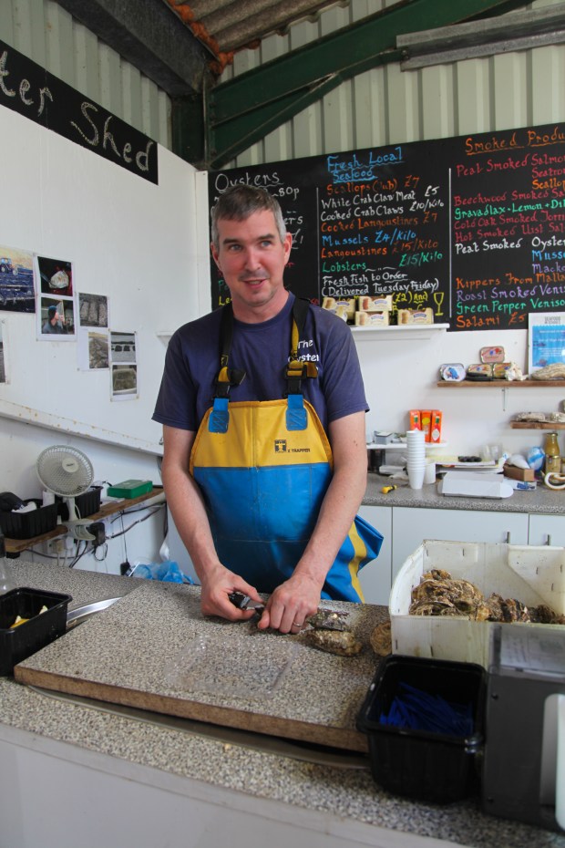 Oyster seller on Skye - I love my seafood and Scotland was dream!