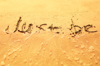 Just be written on sand on beach