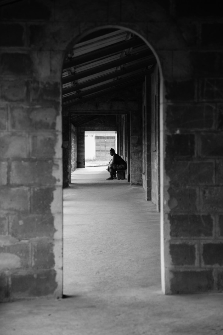 A lone patient at the Nixon Memorial Hospital in Segbwema, Kaliahun.