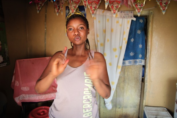 "This is me signing. I am glad to have learnt the things I have with DST. In the future I want to share my ICT skills with others with disability, I could also sign to be able to teach others with hearing impairment. I want to thank people who have supported DST and us students. They are wonderful to encourage women in their hopes for a future - especially disabled women."