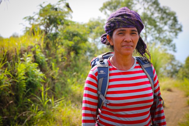 Nidi, one of the women from Muntigunung, led us on the two hour long trek to her village.